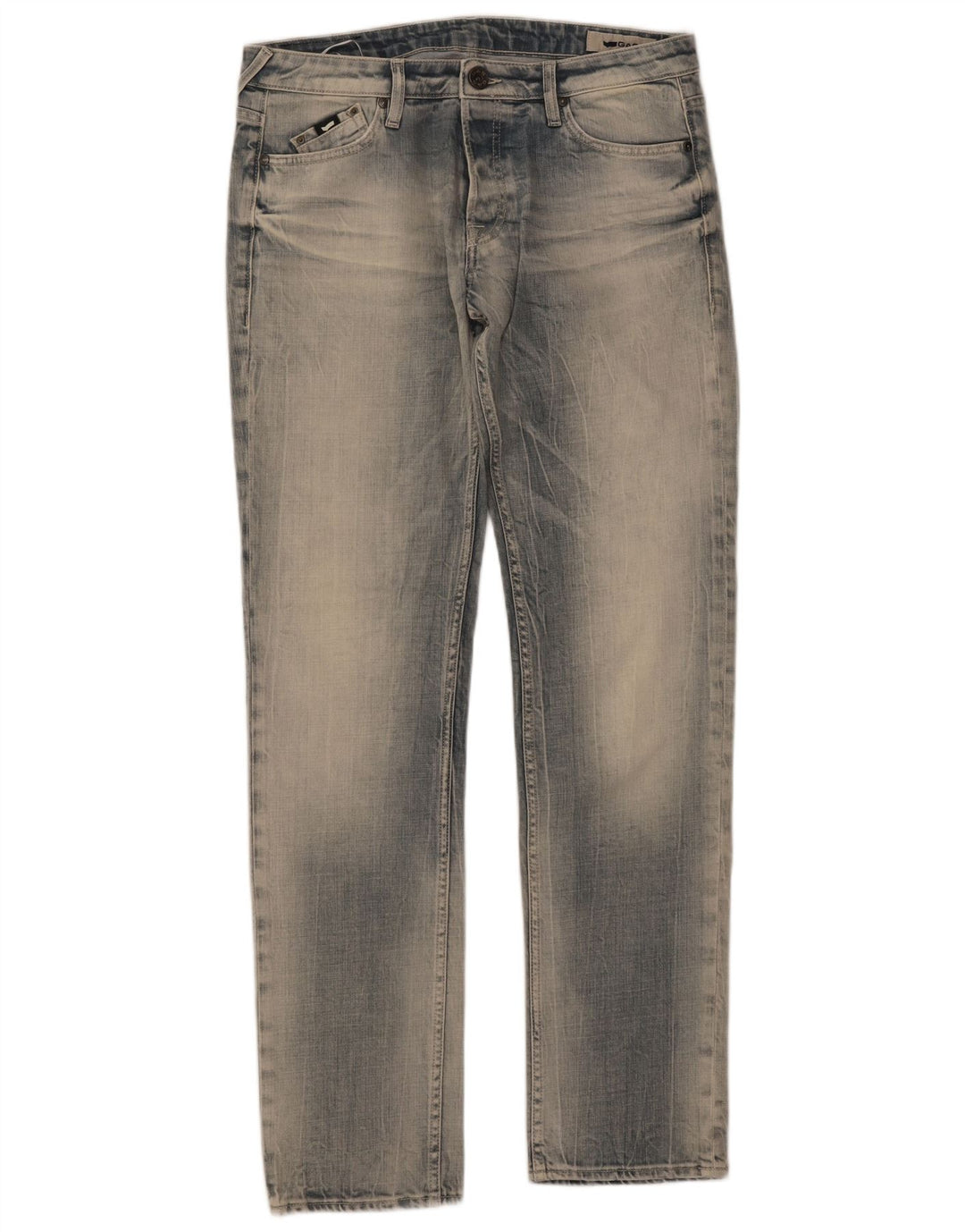 Gas Mens Morrison Slim Jeans W34 L34 Azul Algodão