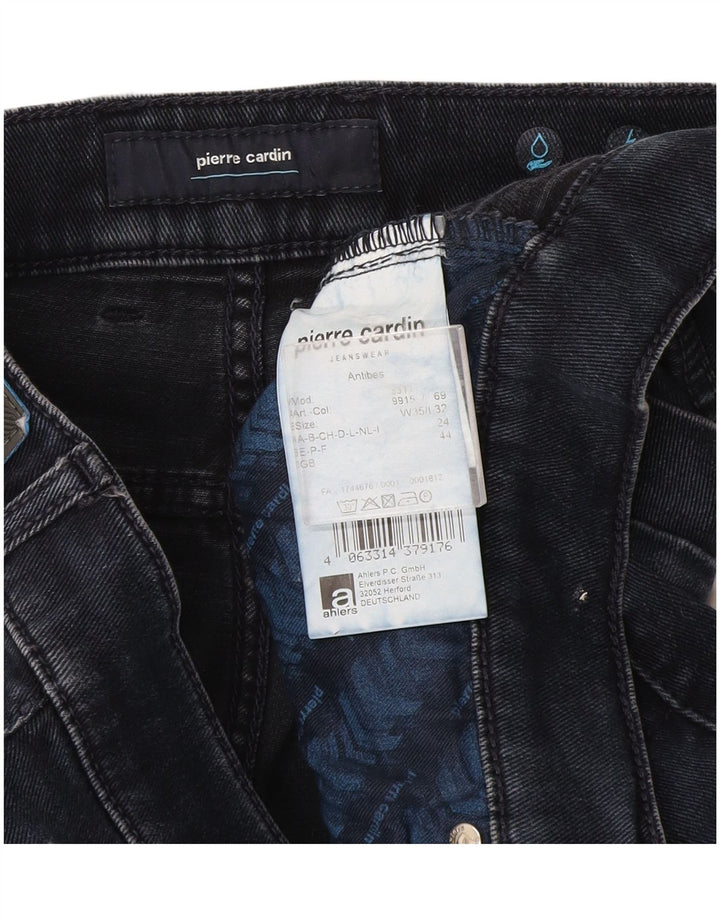 Pierre Cardin Mens Slim Jeans W35 L32 Azul Marinho Algodão