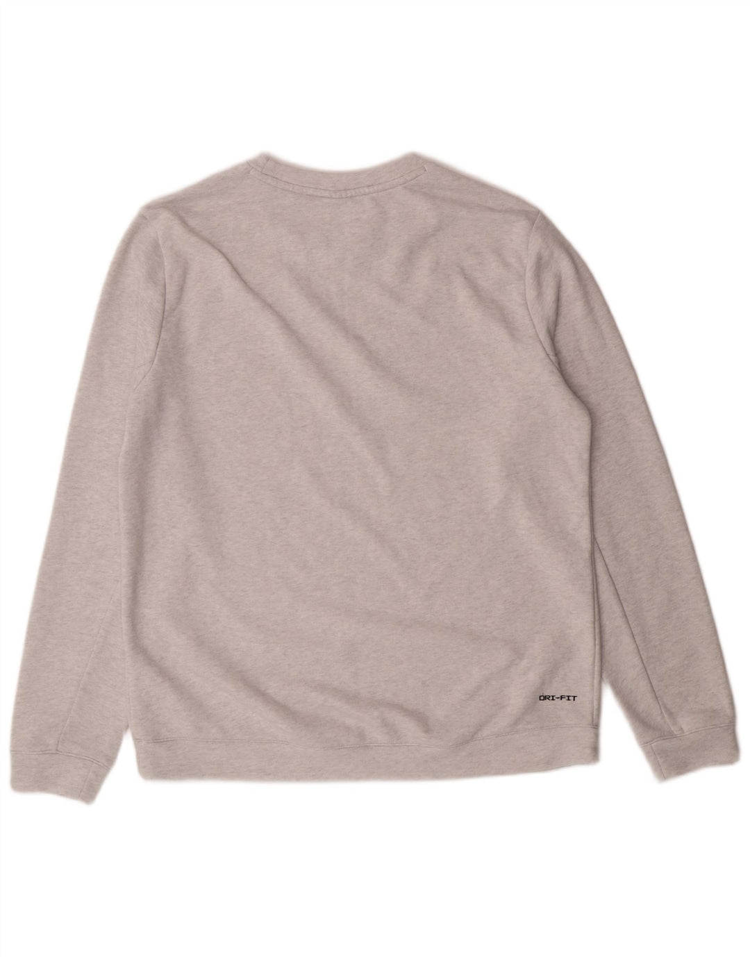 NIKE Masculino Dri Fit Moletom Jumper Médio Cinza Algodão