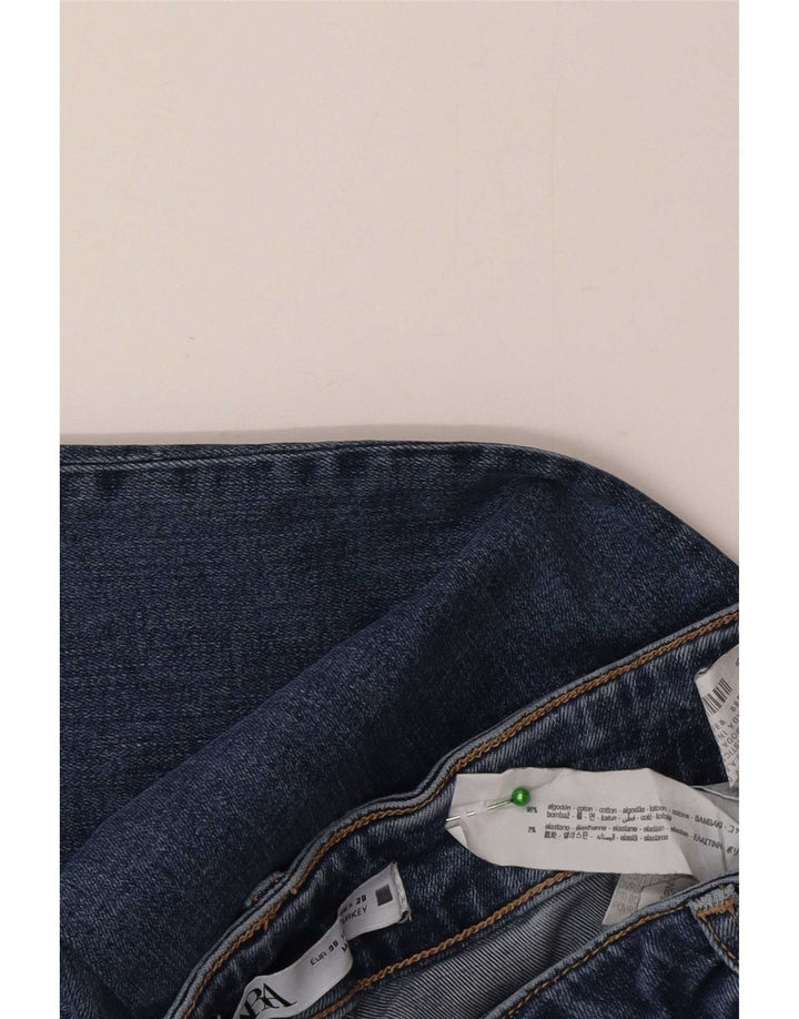 Zara Jeans feminino queimado EU 38 pequeno W28 L32 algodão azul