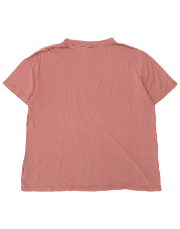 Nike Mens Camiseta Top Médio Algodão Rosa