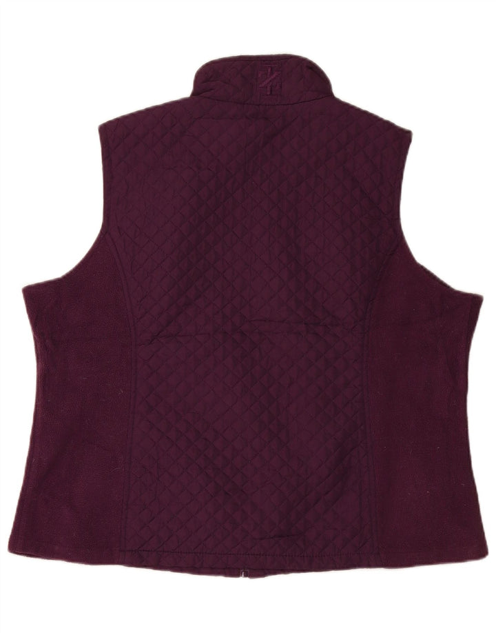 Colete acolchoado feminino Izod UK 20 2XL poliéster marrom