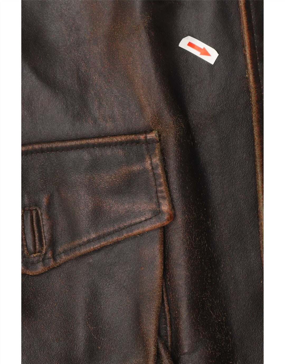 Jaqueta de couro masculina vintage UK 42 XL marrom