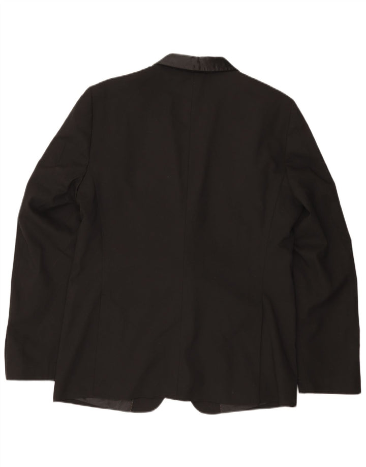 Zara Jaqueta Blazer Masculina com 2 Botões UK 40Grande Preto