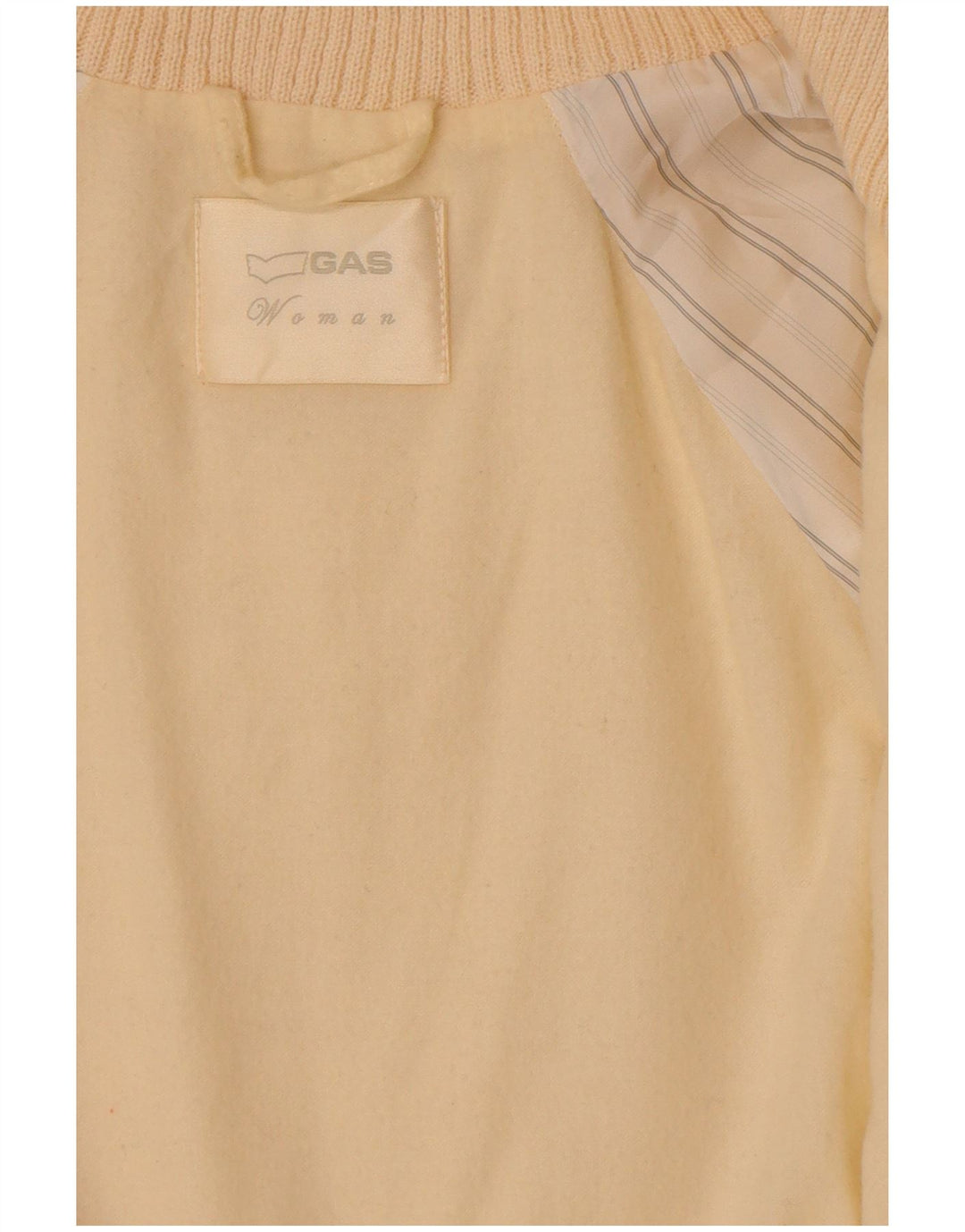 Sobretudo feminino de pele sintética Gas UK 14 médio off white