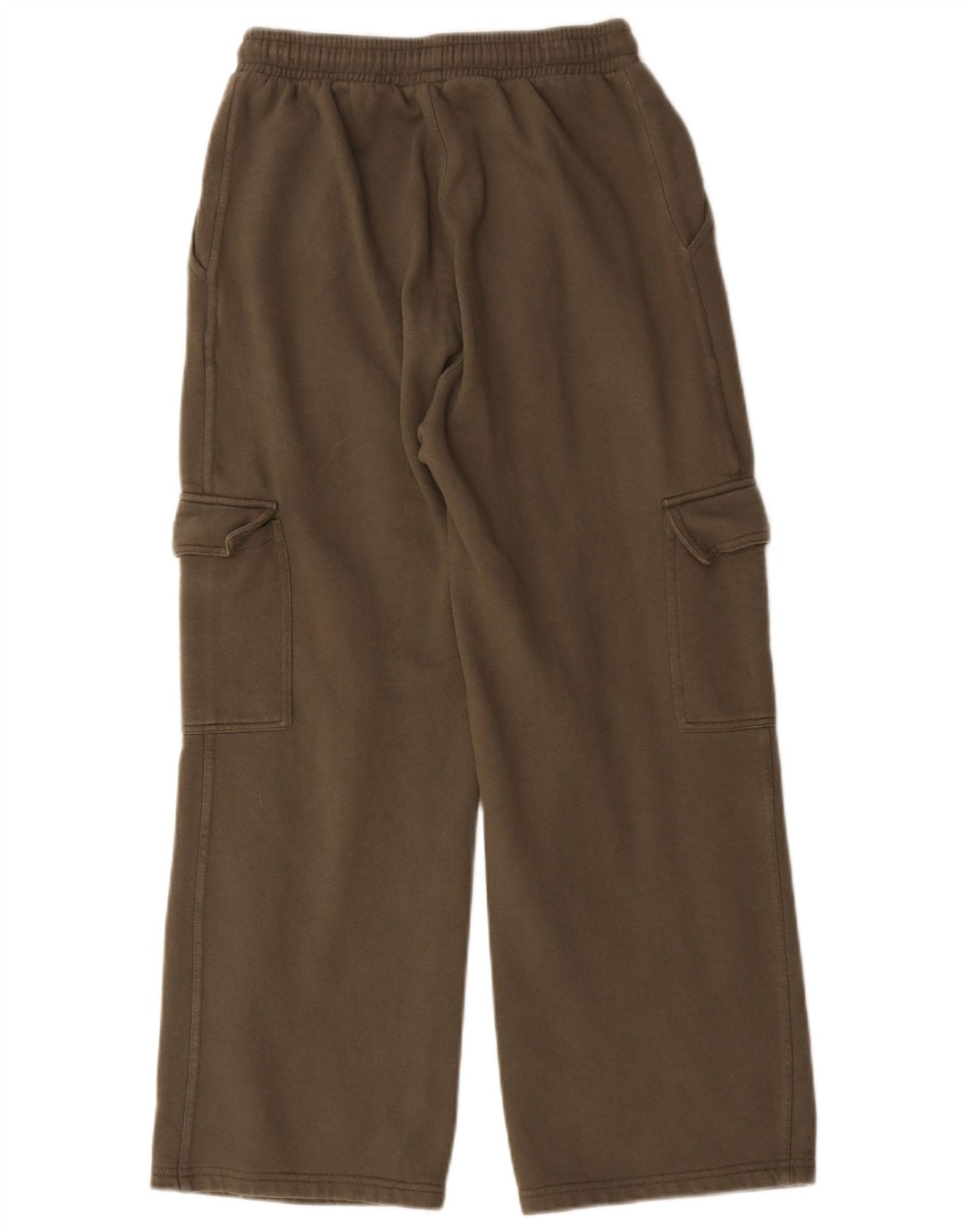 Zara Calça Cargo Feminina UK 12 Algodão Cáqui Médio