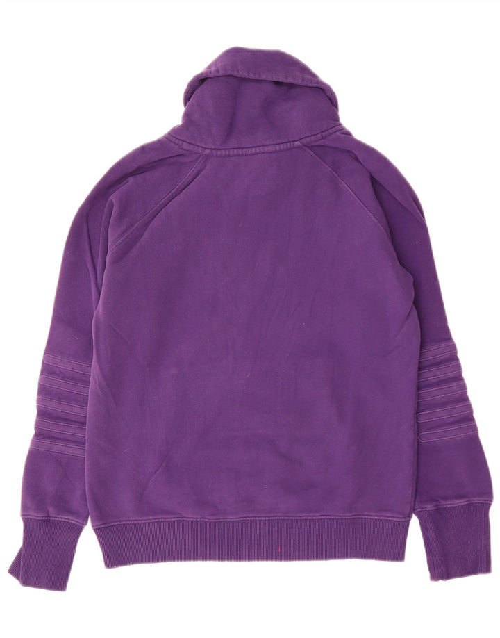 Suéter feminino GANT com gola xale e algodão roxo médio UK 14