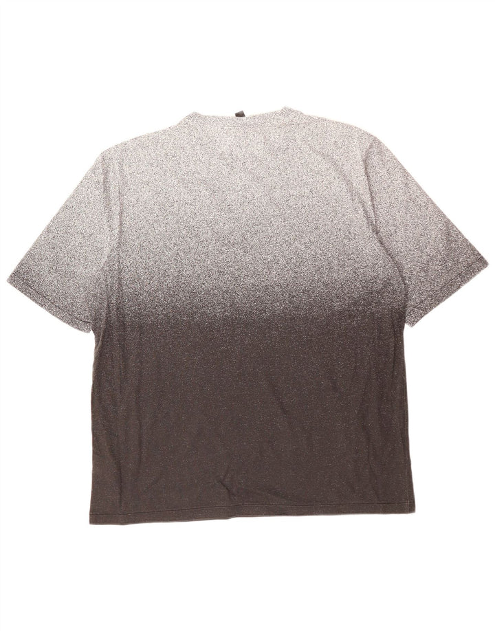 Camiseta masculina Cos Top grande algodão manchado cinza