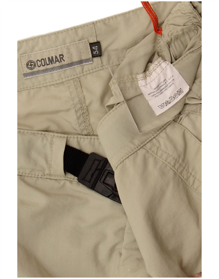 COLMAR Mens Cargo Shorts IT 54 Grande W36 Bege Poliamida