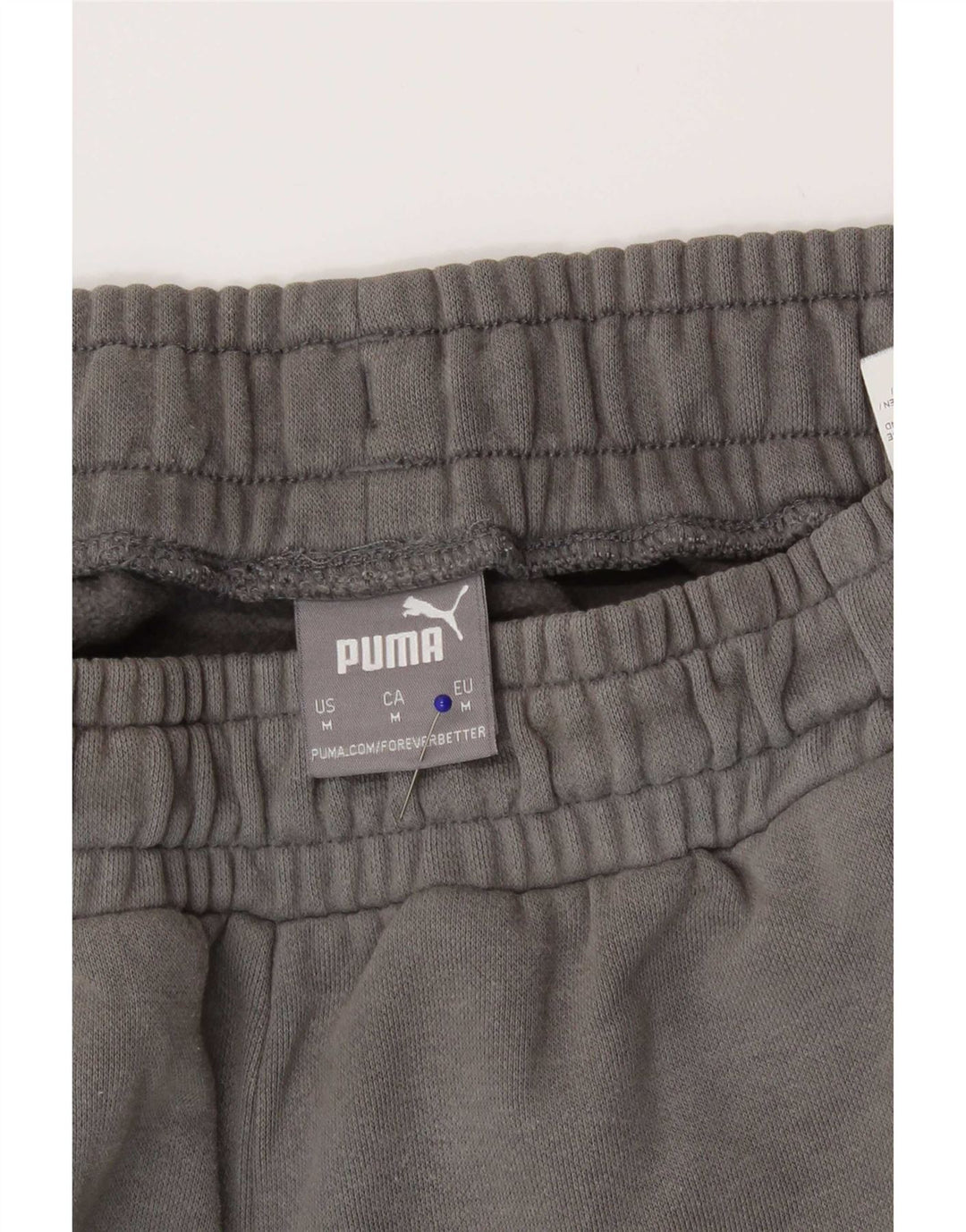 Calça esportiva masculina Puma Joggers cinza médio algodão colorblock