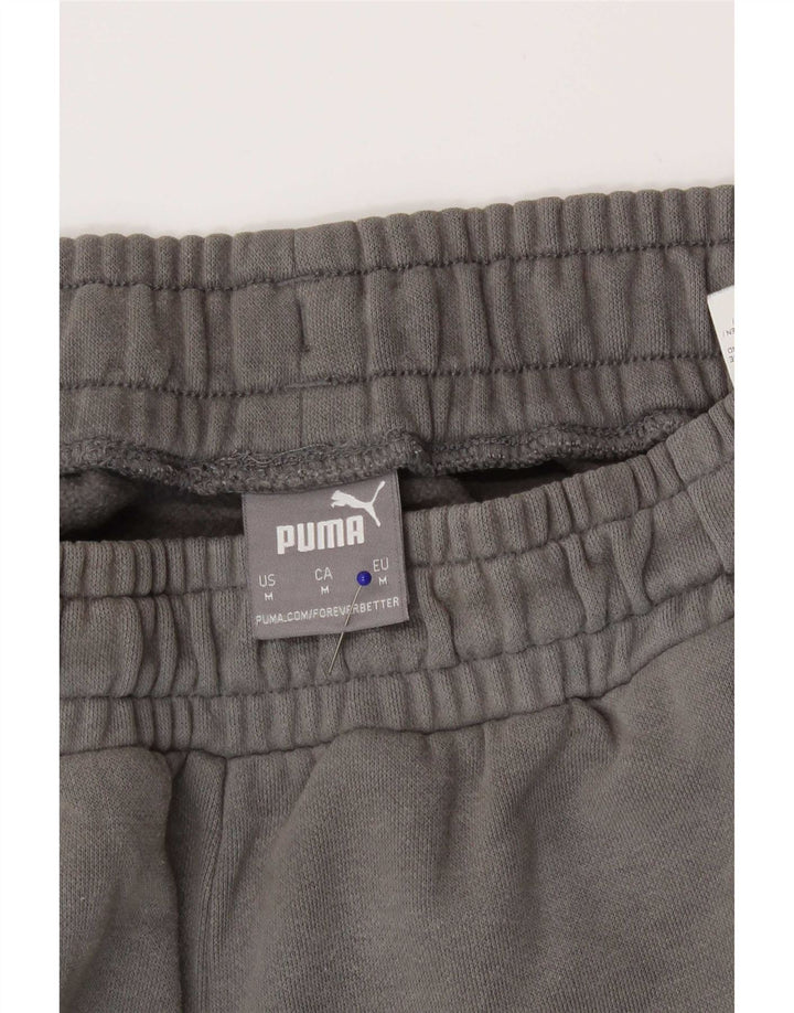 Calça esportiva masculina Puma Joggers cinza médio algodão colorblock