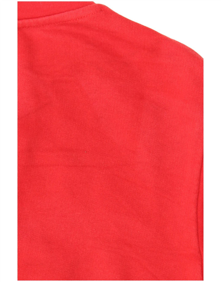 Suéter feminino Pyrex com estampa grande e grande, Reino Unido, 10 algodão vermelho pequeno