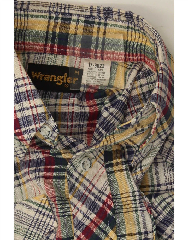 Camisa masculina de flanela Wrangler de algodão xadrez médio multicolorido