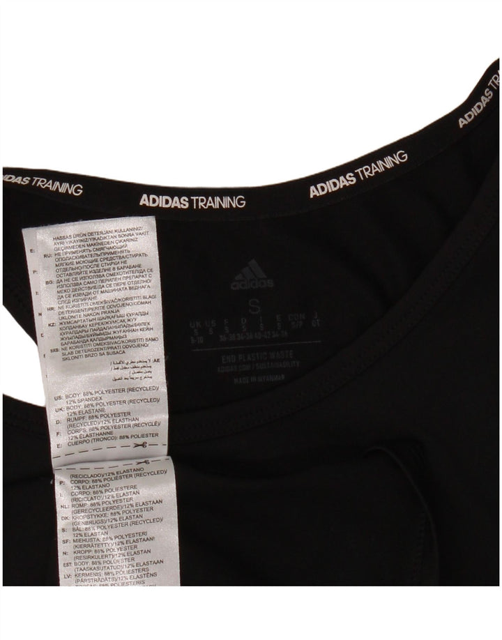 Adidas Womens Aeroready Vest Top UK 8/10 Pequeno Poliéster Preto