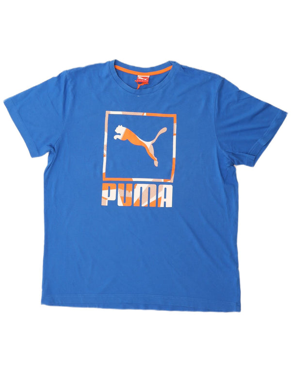 Puma Camiseta Masculina Graphic Top XL Azul Algodão
