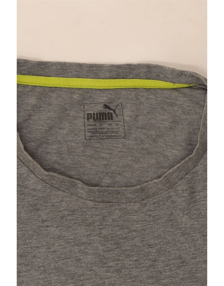 Camiseta masculina Puma Graphic 2XL cinza manchada