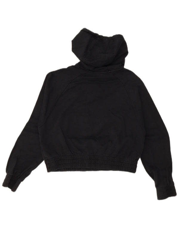 Jumper com capuz gráfico feminino Nike Oversized Crop UK 10 pequeno algodão preto