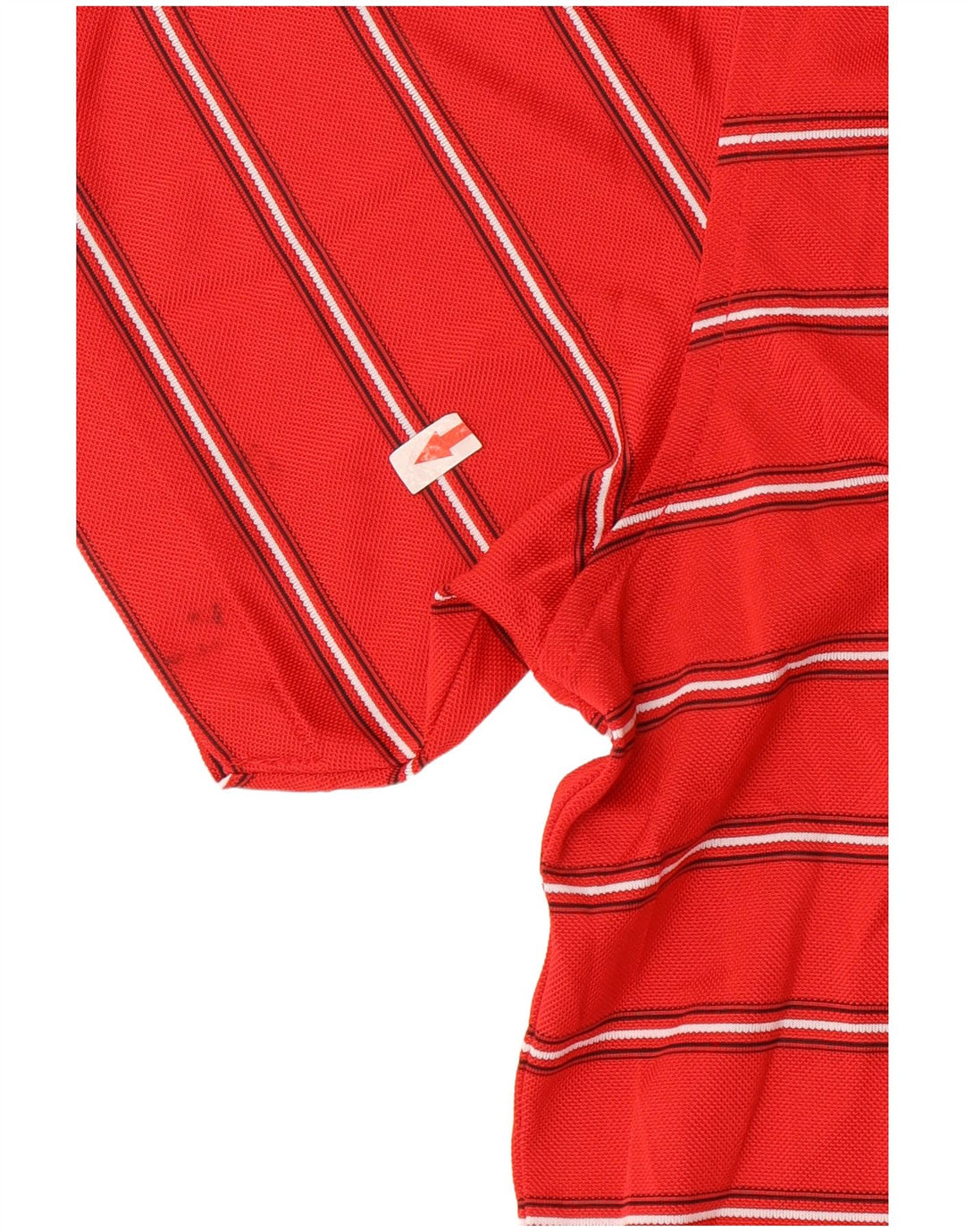 Camisa polo masculina de golfe Izod 2XL poliéster listrado vermelho