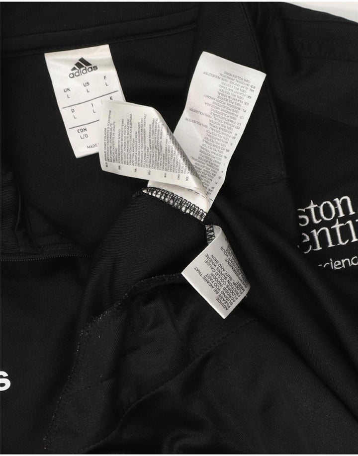 Adidas Mens Climalite Graphic Zip Neck Moletom Jumper Grande Preto