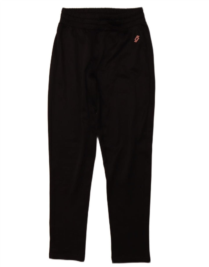 LOTTO Womens Tracksuit Trousers UK 10 Small  Black Polyester