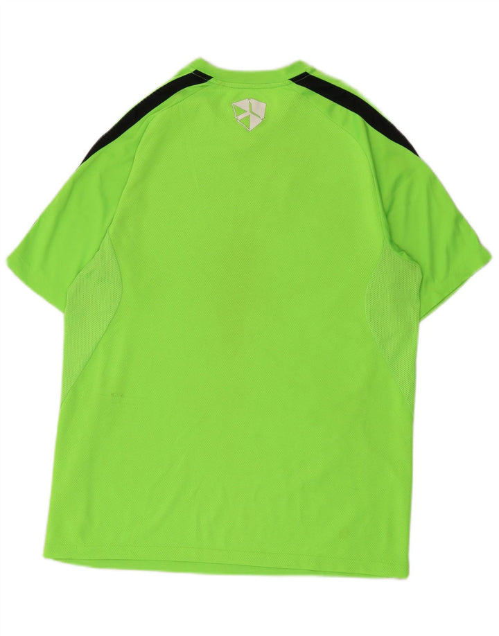 Camiseta masculina Nike Dri Fit Top médio verde colorblock poliéster