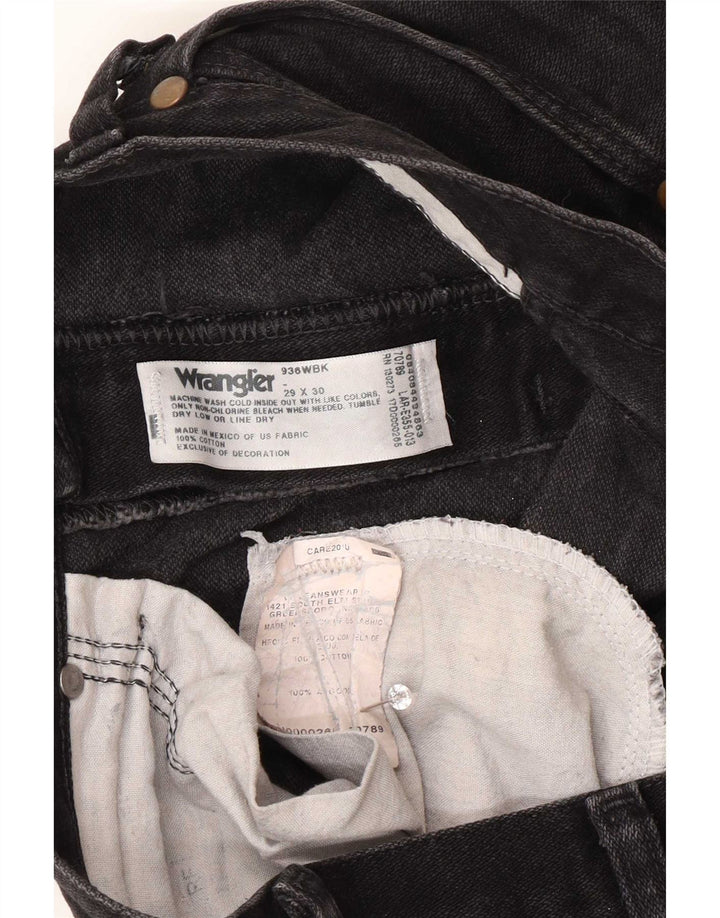 Wrangler Mens Straight Jeans W29 L30 Algodão Preto