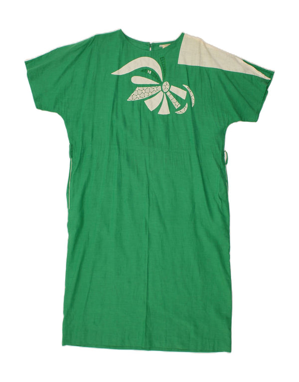 Vestido bainha feminino VINTAGE IT 48 XL verde floral