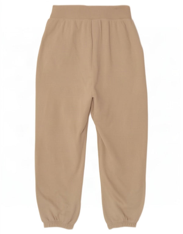 Nike feminino gráfico agasalho calças joggers reino unido 10 pequeno bege algodão