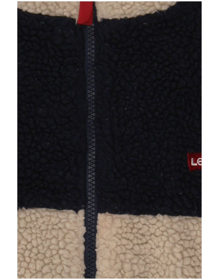 Jaqueta Levi's Boys Fleece 15-16 Anos Bege Colourblock Poliéster