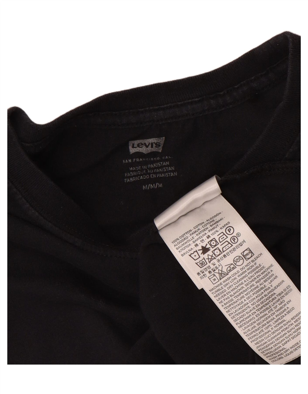 Top cropped feminino Levi's manga comprida UK 14 algodão azul marinho médio