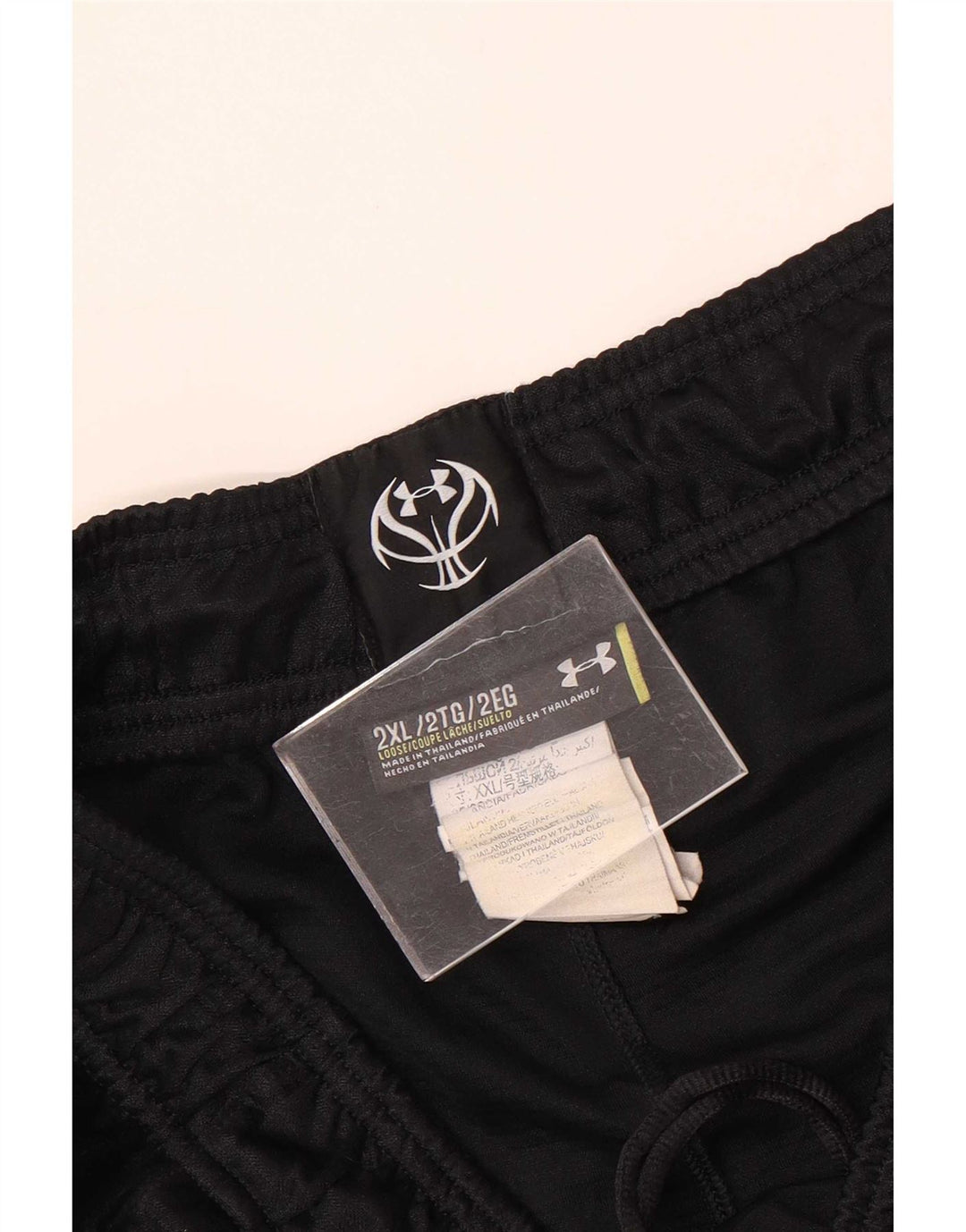 Shorts esportivos gráficos masculinos Under Armour 2XL poliéster preto