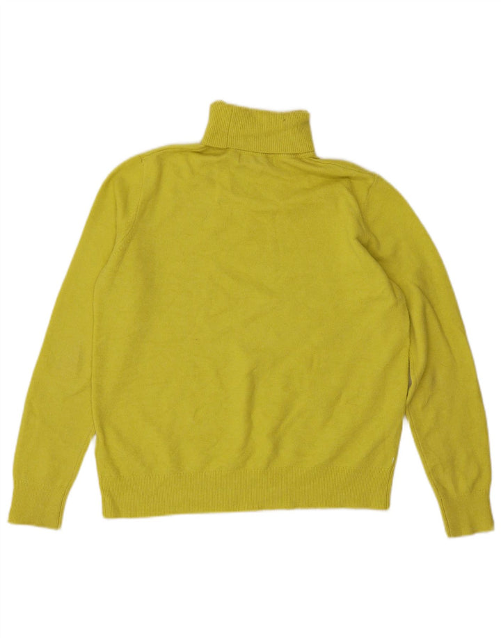 Suéter feminino Marks & Spencer com gola redonda Reino Unido 10 pequeno amarelo
