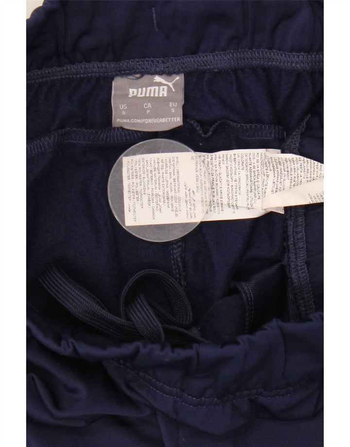 Calça de treino feminina Puma Joggers UK 10 pequeno azul marinho poliéster