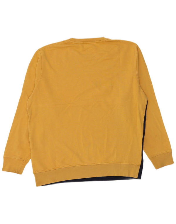 Moletom gráfico masculino Levi's Jumper grande algodão colorblock amarelo