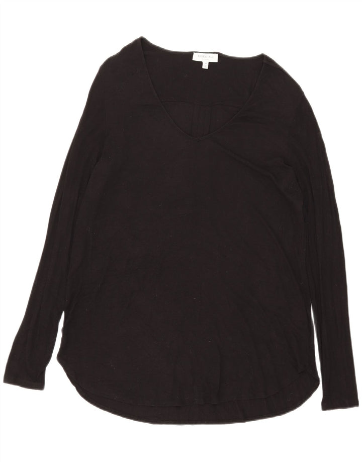 Essentials Womens Oversized Top Manga Longa Reino Unido 14 Médio Viscose Preta