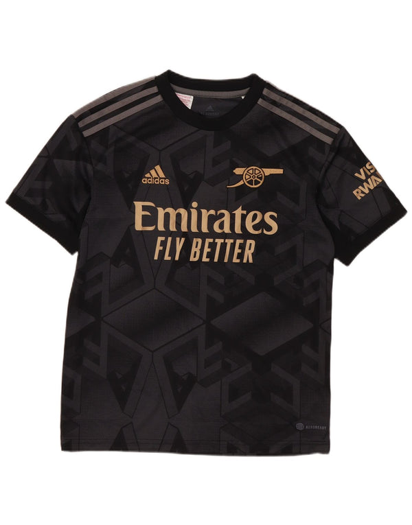 Camiseta Adidas Boys Aeroready Graphic Top 11-12 Anos Preto Geométrico