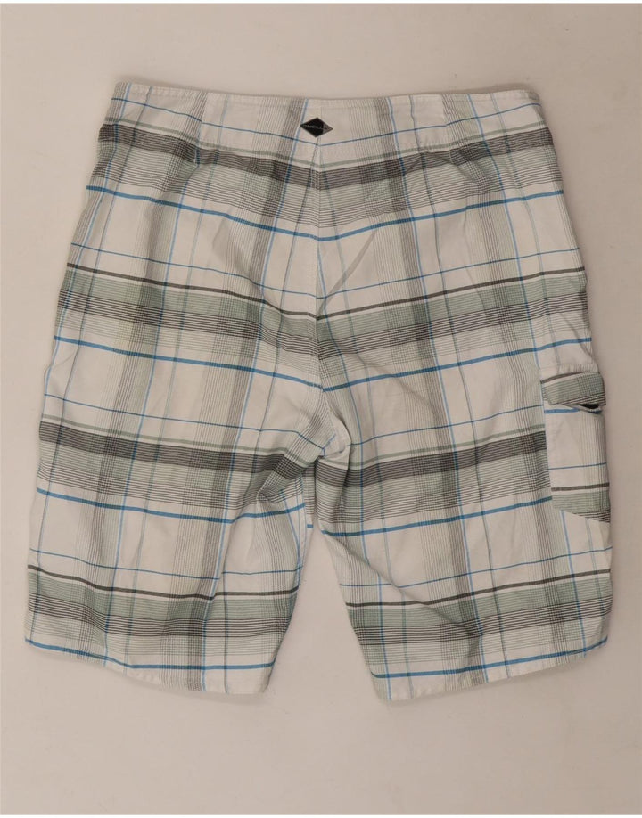 Shorts de natação masculino O'Neill médio branco xadrez poliéster