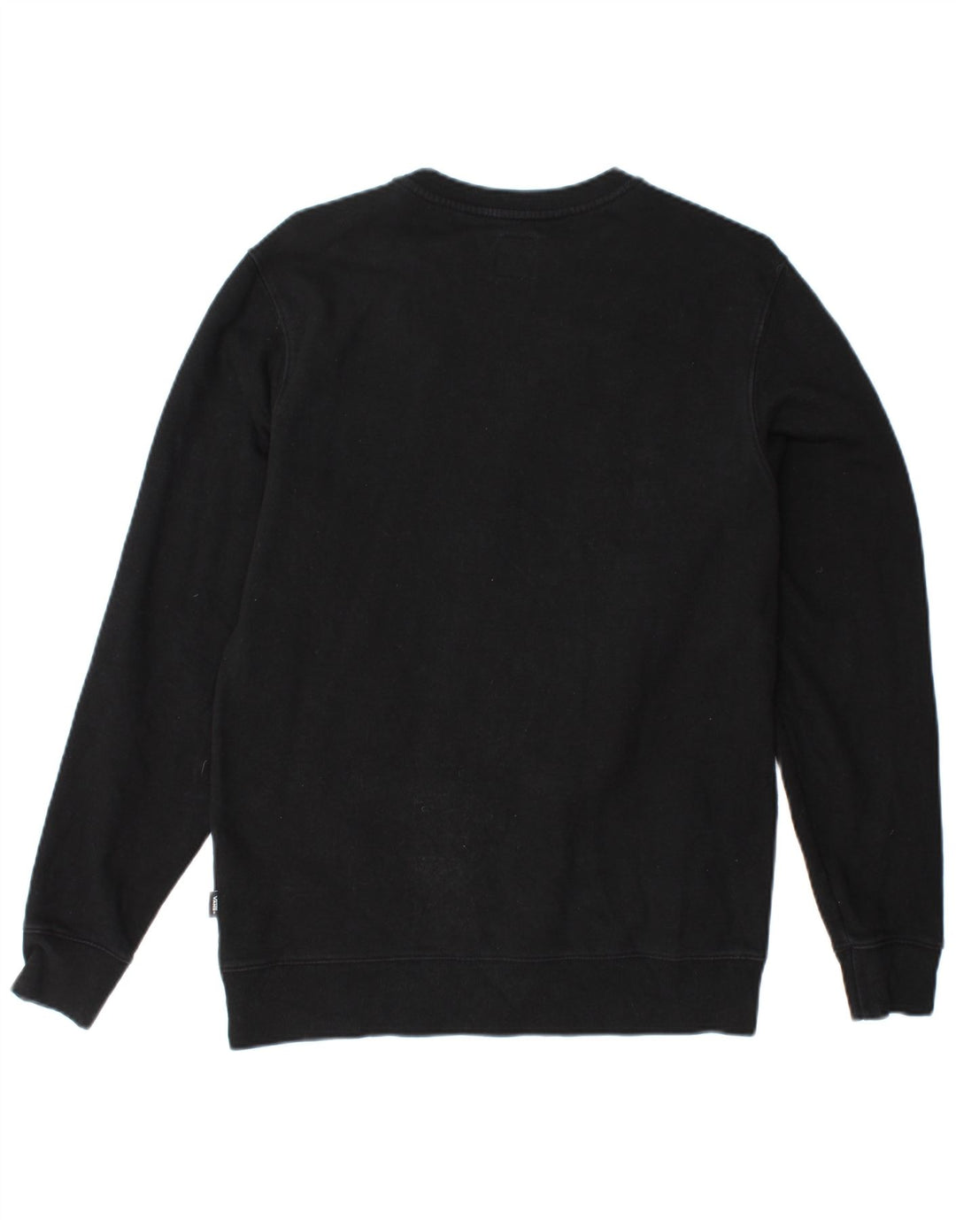 VANS Mens Graphic Moletom Jumper Pequeno Algodão Preto