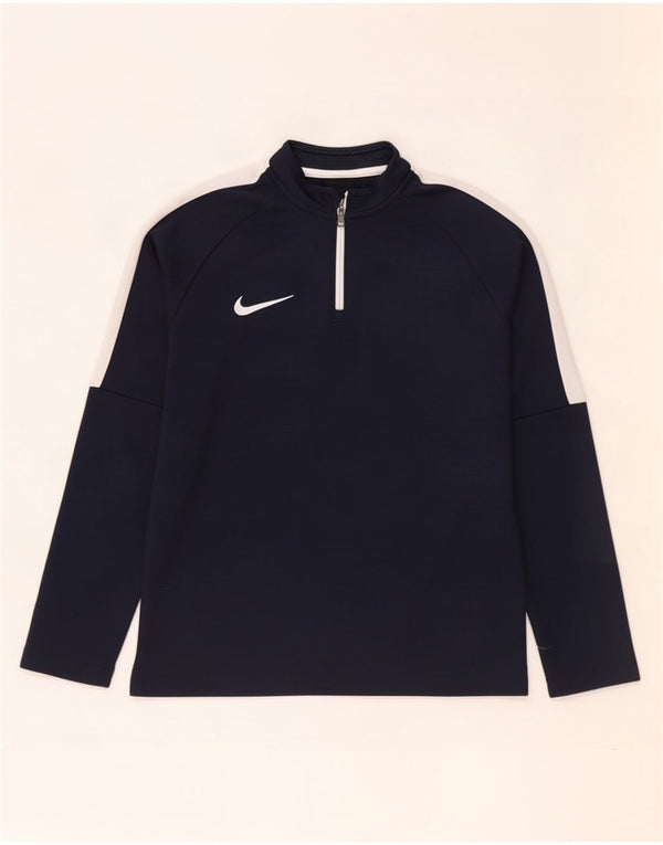 Nike Boys Dri Fit Pullover Treino Top 10-11 Anos Médio Azul Marinho