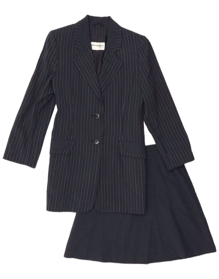 PIERRE CARDIN Conjunto de saia feminina de 2 peças IT 42 Médio W25 L20 Azul marinho