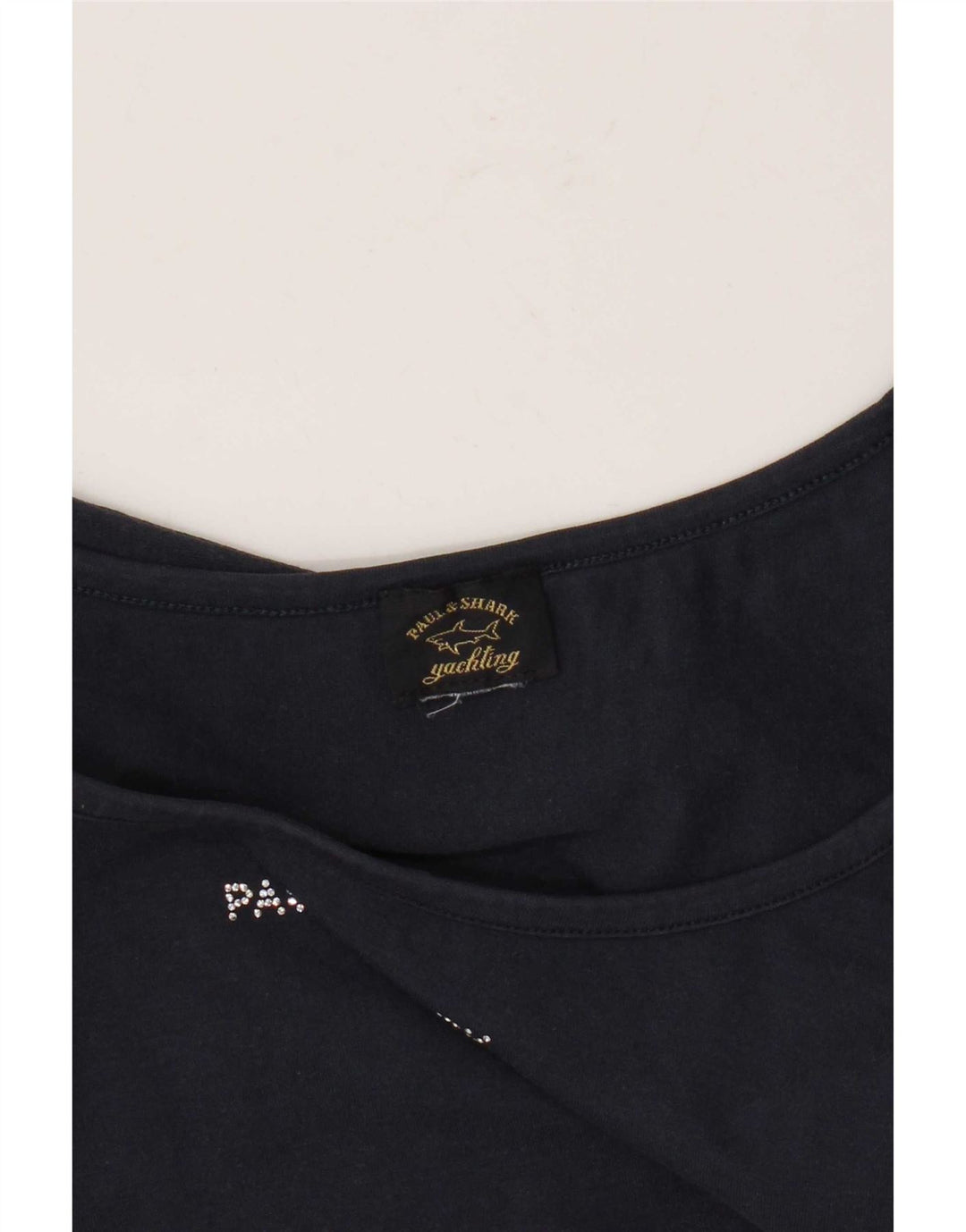 Top colete feminino Paul & Shark UK 12 médio azul marinho