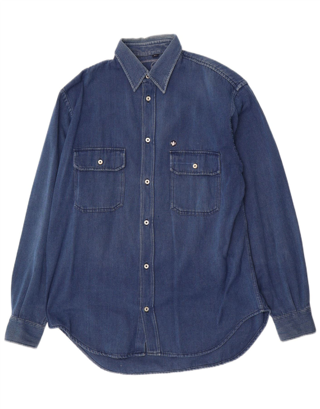 Camisa masculina Sailwear Murphy & Nye de algodão azul médio