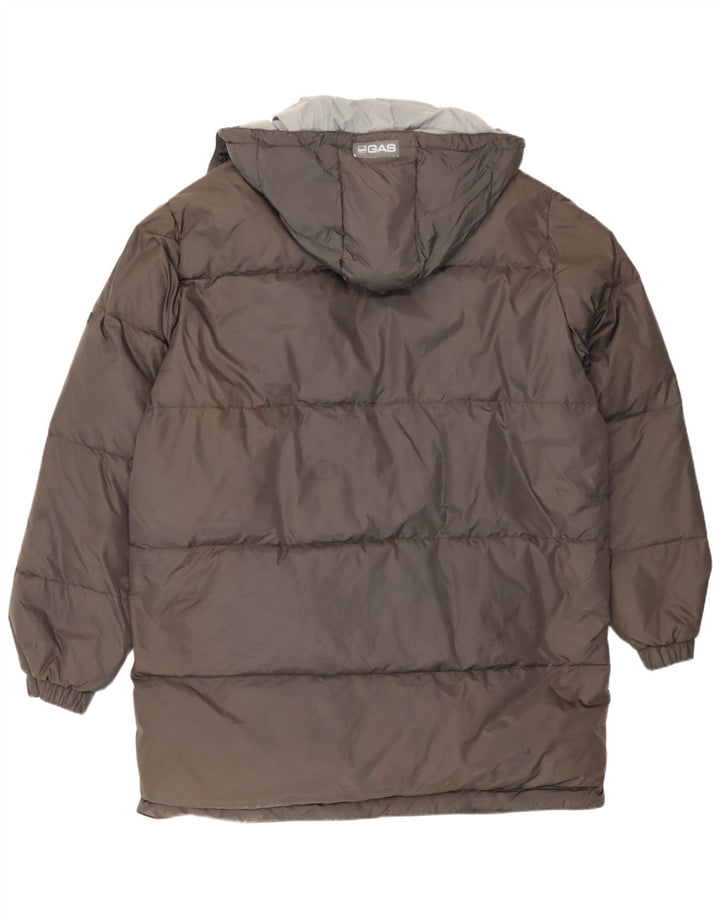 Casaco acolchoado com capuz masculino Gas UK 40 grande cinza