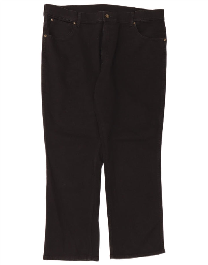 Wrangler feminino regular fit jeans reto W40 L30 algodão preto