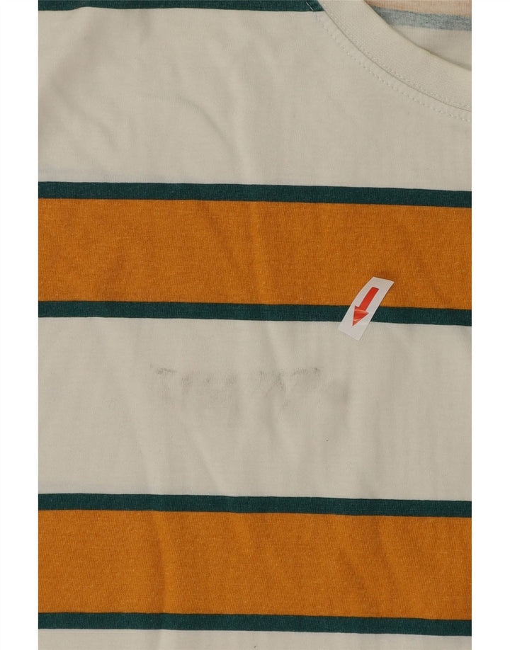Camiseta masculina Starter Top XL algodão listrado branco