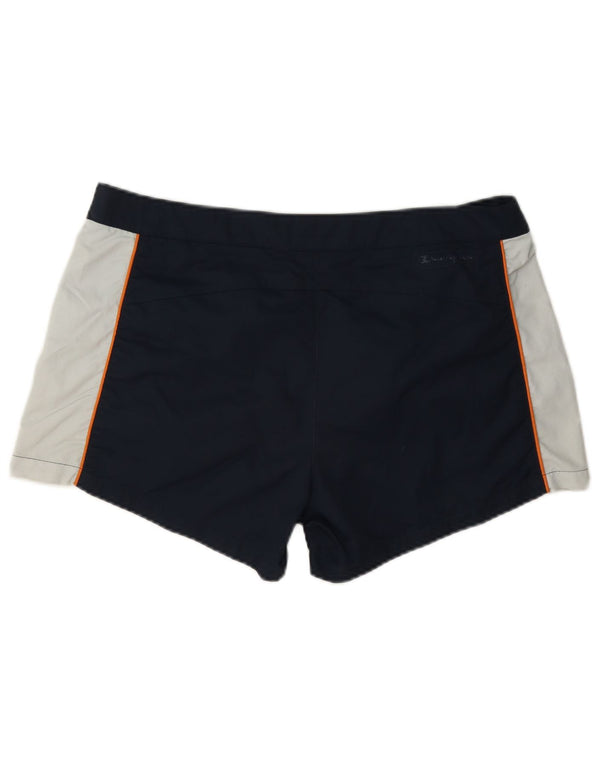 Shorts esportivos masculinos Champion XL azul marinho colorblock
