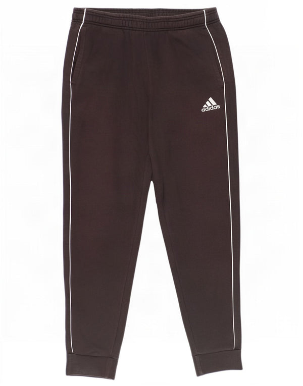Adidas Womens Tracksuit Calças Joggers UK 14 Médio Algodão Preto