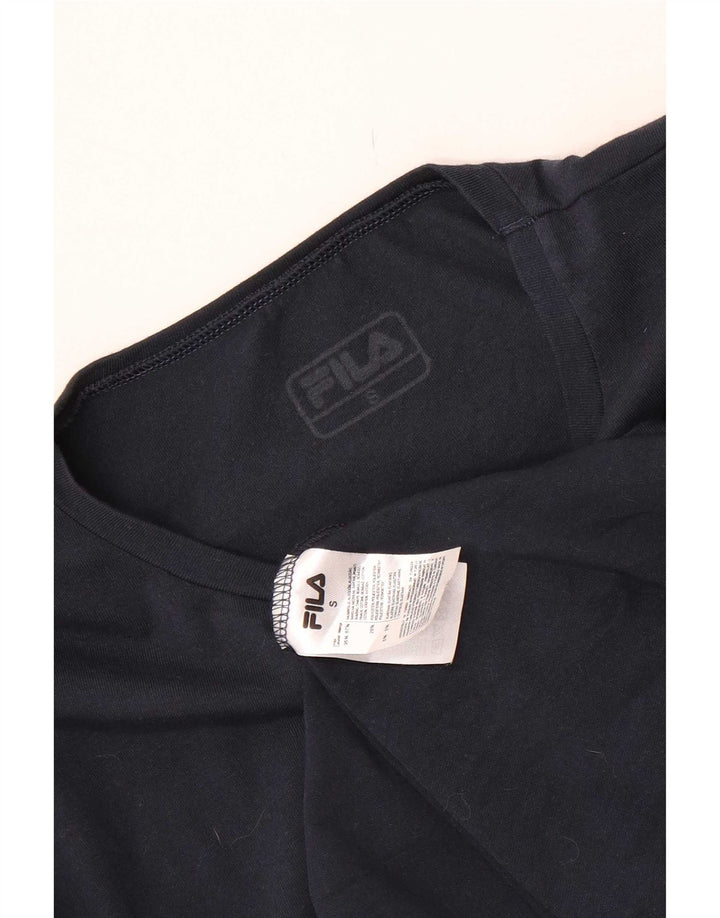 Camiseta masculina Fila top pequeno algodão azul marinho