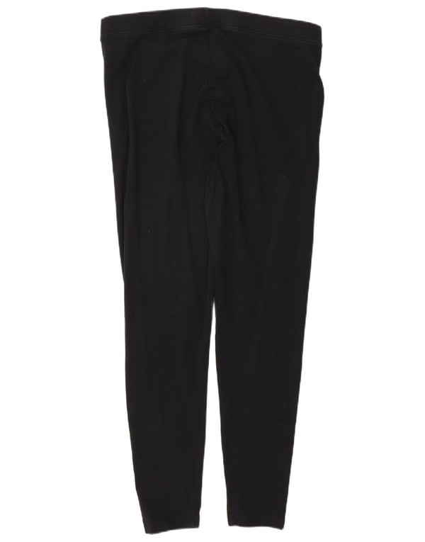 Leggings femininos Marks & Spencer UK 14 grandes W32 L27 algodão preto