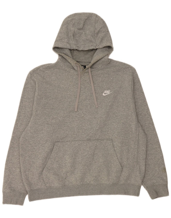 NIKE Mens Hoodie Jumper XL Cinza Flecked Algodão